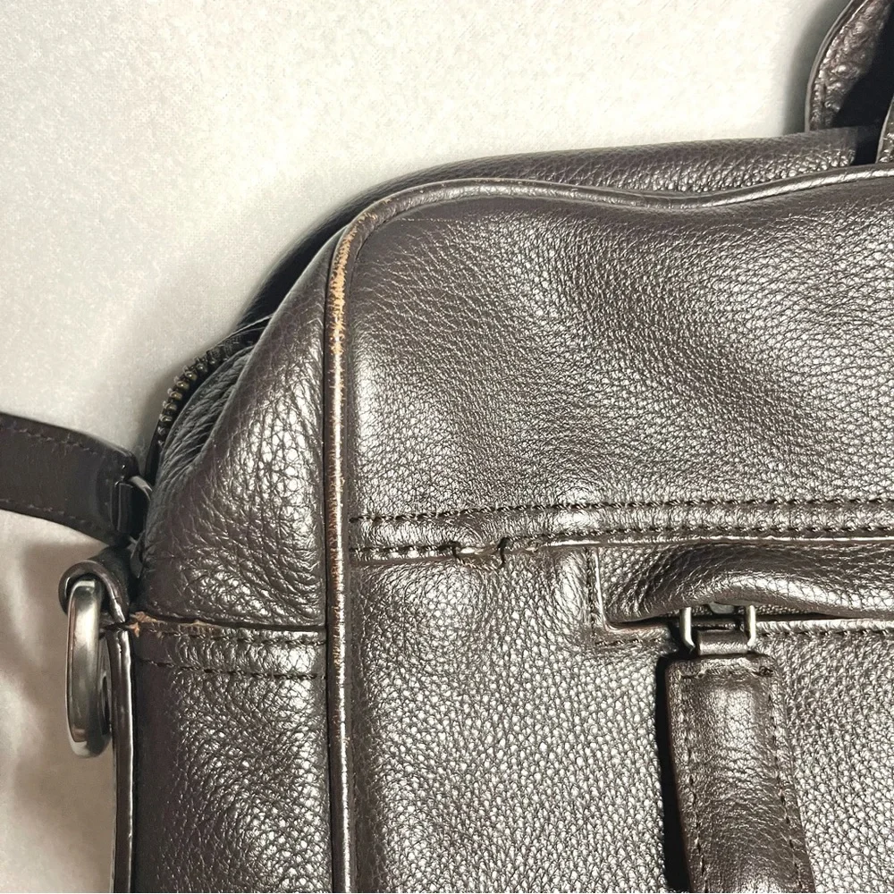 BANANA REPUBLIC men’s leather soft briefcase messenger bag
